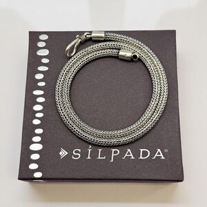 Vintage Silpada 925 Sterling Silver Foxtail / Wheat Chain Necklace – 16” N0603